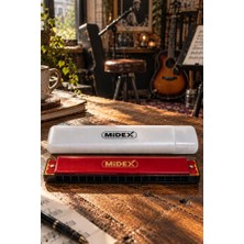 Midex HN-20RD Kırmızı Örf Aletleri 20 Delikli Mızıka Do (C)