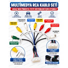 Govimaks Araç Multimedya Rca Kablo Demeti Ses Görüntü Aux Kamera Amfi Subwoofer Bağlantı Kablosu