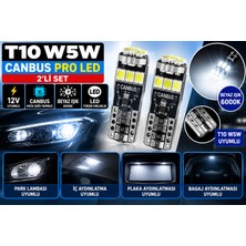 T10 W5W 12V Canbus Pro LED Beyaz Park Plaka Iç Aydınlatma Ampulü 2'li Set