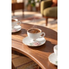 Acar Felicity 6 Kişilik Porselen Kahve Fincan Takımı pembe - 90 ml