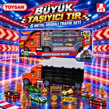 Toysan Tır Seti Speed Racer 6 Araçlı Turuncu Plastik Araba 55 cm Işıksız Özellikli