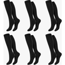 Nilya Kadın 6’lı Anne Masaj Tabanlı Dizaltı Çorap 80 Denye Esnek Rahat Günlük Kullanım