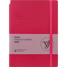 Victoria's Journals Kuka 2027 Haftalık Ajanda A5 (14X21CM) Esnek Kapak Ivory 80GR.