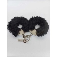 Mabelme Store Fantazi Siyah Peluşlu Metal Kelepçe