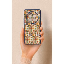 Vip Case Realme 12 Pro Uyumlu Sonbahar Temalı Patchwork Desenli Silikon Kılıf