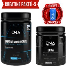 Dna Nutrition Creatine Paketi-5 (Creatine 500GR+BCAA 250GR Ananas Aromalı+Shaker)