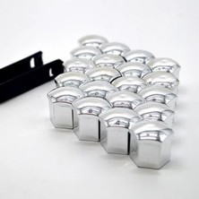 Renkli Bijon Kapagi Plastik Gri Renk Altigen 17 mm Bijon Uyumlu 20 Adet -