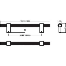 SBN - Store Prime Klasik Kulp 640 mm Füme Renk