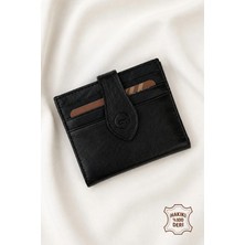Grancarablanca Leather %100 Hakiki Deri Lacivert Çıtçıtlı Çoklu Kart Bölmeli Kağıt Para Bölmeli Erkek / Kadın Cüzdan Kartlık
