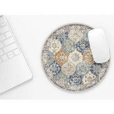 Riyaz Halı Desenli 27 |yuvarlak Kauçuk Taban Mouse Pad (20CM)