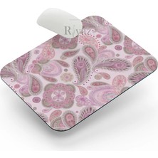 Riyaz Pembe Paisley - Dikdörtgen Mouse Pad, 17,5 cm x 21,50 cm
