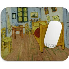 Riyaz Van Gogh | Arles'teki Yatak Odası - Dikdörtgen Mouse Pad, 17,5 cm x 21,50 cm