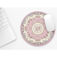 Riyaz Halı Desenli 10 |yuvarlak Kauçuk Taban Mouse Pad (20CM)