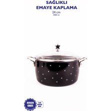 Die Grup Star Emaye Yıldız Desenli Fritöz/kızartma Tenceresi (24CM-4LITRE)