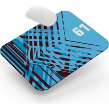 Riyaz Bordo Mavi Tasarımlı - Dikdörtgen Mouse Pad, 17,5 cm x 21,50 cm