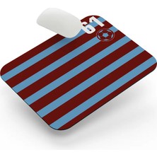 Riyaz Bordo Mavi Tasarımlı - Dikdörtgen Mouse Pad, 17,5 cm x 21,50 cm