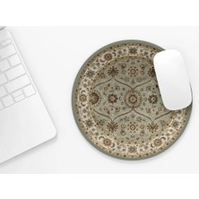Riyaz Halı Desen 17 |yuvarlak Kauçuk Taban Mouse Pad (20CM)