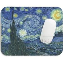 Riyaz Van Gogh | Yıldızlı Gece - Dikdörtgen Mouse Pad, 17,5 cm x 21,50 cm