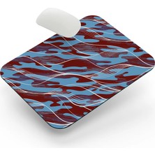 Riyaz Bordo Mavi Tasarımlı - Dikdörtgen Mouse Pad, 17,5 cm x 21,50 cm