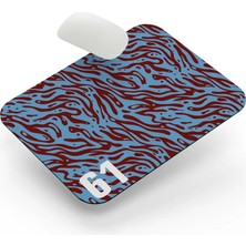 Riyaz Bordo Mavi Tasarımlı - Dikdörtgen Mouse Pad, 17,5 cm x 21,50 cm