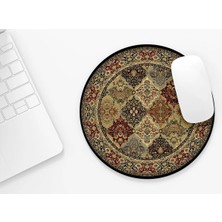 Riyaz Halı Desenli 31 |yuvarlak Kauçuk Taban Mouse Pad (20CM)