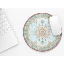 Riyaz Halı Desenli 35 |yuvarlak Kauçuk Taban Mouse Pad (20CM)