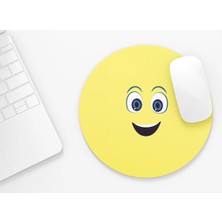 Riyaz Neşe Karakteri, Ters Yüz |yuvarlak Kauçuk Taban Mouse Pad (20CM)