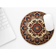 Riyaz Halı Desenli 7 |yuvarlak Kauçuk Taban Mouse Pad (20CM)