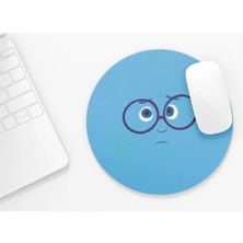 Riyaz Üzüntü Karakteri, Ters Yüz |yuvarlak Kauçuk Taban Mouse Pad (20CM)