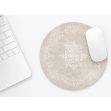 Riyaz Halı Desenli 16 |yuvarlak Kauçuk Taban Mouse Pad (20CM)