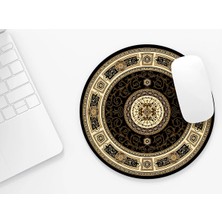 Riyaz Halı Desenli 36 |yuvarlak Kauçuk Taban Mouse Pad (20CM)