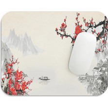 Riyaz Japon Kiraz Çiçeği - Dikdörtgen Mouse Pad, 17,5 cm x 21,50 cm