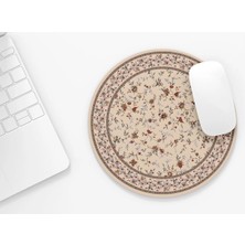 Riyaz Halı Desenli 15 |yuvarlak Kauçuk Taban Mouse Pad (20CM)