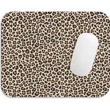 Riyaz Leopar Desenli - Dikdörtgen Mouse Pad, 17,5 cm x 21,50 cm