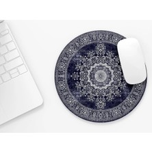 Riyaz Halı Desenli No:8 |yuvarlak Kauçuk Taban Mouse Pad (20CM)