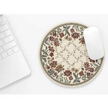 Riyaz Halı Desenli 24 |yuvarlak Kauçuk Taban Mouse Pad (20CM)