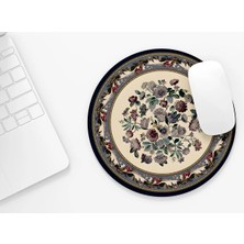 Riyaz Halı Desenli 25 |yuvarlak Kauçuk Taban Mouse Pad (20CM)
