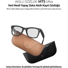 Rabee Mt5 Ultra Kameralı Akıllı Gözlük 8mp Akıllı Güneş Gözlüğü 1080P Çeviri Bluetooth