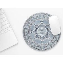 Riyaz Halı Desenli 37 |yuvarlak Kauçuk Taban Mouse Pad (20CM)