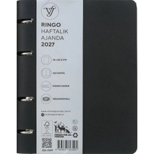 Victoria's Journals Ringo 2027 Haftalık Ajanda A5 (14X21CM) Esnek Kapak Ivory 80GR. Içi Değişebilir