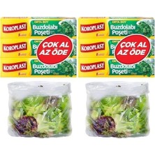 SBN - Store Prime 3'lü Çok Al Az Öde Orta Boy 60'lı Buzdolabı Poşeti (3 x 20 Adet) 2li Paket
