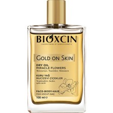 Die Grup Bioxcin Gold On Skin Kuru Yağ – Yasemin, Manolya, Hanımeli, Kalendula ve Hindistan Cevizi Yağları Içeren Işıltı Veren Nemlendirici – 100 ml – Tüm Cilt Tipleri Için