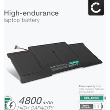 SBN - Store Prime Cellonıc 1 x MacBook Dizüstü Bilgisayar Pil, MacBook Air 13 - A1466 - MID-2017, MacBook Air 13-A1466 - MID-2012, A1369-(4800MAH, 7.4V) ile Uyuml