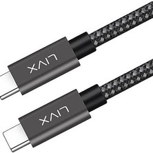 SBN - Store Prime 100W 5A Type C To Type C 2 Metre Hızlı Şarj ve Data Kablosu Halat Örgülü Space Gray