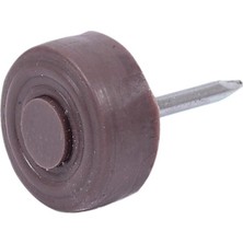 SBN - Store Prime Çivili Masa Zemin Koruyucu Plastik Ayak Kahve 25'li Çap 16 mm