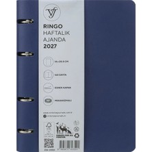 Victoria's Journals RinGo 2027 Haftalık Ajanda A5 (14x21cm) Esnek Kapak Ivory 80gr. İçi Değişebilir