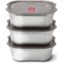 Black Blum Black+Blum FBSS-BX-PACK2 Medium 3’lü Çelik Saklama Kabı Seti 3 ×