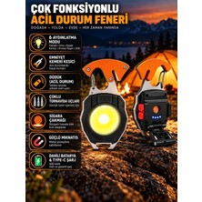 Feddy Multi Fonksiyonel Fener Çok Amaçlı Şarjlı LED Işık - Acil Durum Kit