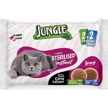 SBN - Store Prime Jungle 4 x 100 gr Çift Lezzet Pouch Kısır Kedi Somon - Biftek