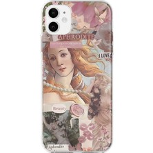 Mobilpad iPhone 11 Uyumlu Kolaj Desenli Şeffaf Telefon Kılıfı